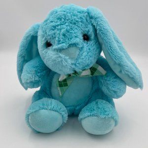 Inter American Products Blue Bunny Rabbit Plush 8" Stuffed Animal Toy Easter Bow